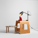 ALDEX 1008B1_U | Arte Aldex stolové, zverákové svietidlo 50cm prepínač na vedení otočné prvky 1x E27 čierna, chróm, biela
