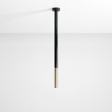 ALDEX 1067PL_G1_L | Stick-AL Aldex stropné svietidlo tyč otočné prvky 1x G9 čierna, zlatý