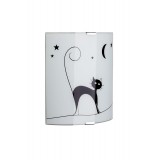 BRILLIANT 05910/75 | Cat Brilliant stenové svietidlo 1x E27 biela, čierna