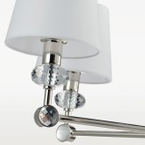 COSMOLIGHT P06285NI-WH | Doha Cosmolight luster svietidlo 6x E14 nikel, krištáľ, biela