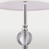COSMOLIGHT T01230CH-WH | Monaco-COS Cosmolight stolové svietidlo 50,4cm prepínač 1x E27 chróm, priesvitné, biela