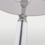 COSMOLIGHT T01332CH-WH | Charlotte-COS Cosmolight stolové svietidlo 62cm prepínač 1x E27 chróm, priesvitné, biela
