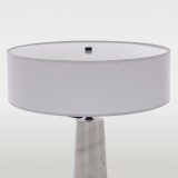 COSMOLIGHT T02107BK | Bow-COS Cosmolight stolové svietidlo 63,5cm prepínač na vedení 2x E27 biely mramor, čierna, biela
