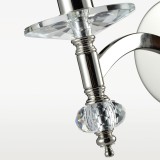 COSMOLIGHT W01360NI-WH | Verona-COS Cosmolight rameno stenové svietidlo 1x E14 nikel, krištáľ, biela