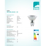 EGLO 11511 | GU10 Eglo LED svetelný zdroj svietidlo