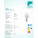 EGLO 11648 | E14 Eglo LED svetelný zdroj svietidlo
