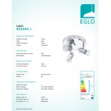 EGLO 13571 | Rosaro-LED Eglo stropné svietidlo otočné prvky 3x GU10 chróm