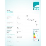 EGLO 13583 | Rosaro-LED Eglo stropné svietidlo otočné prvky 6x GU10 chróm