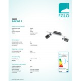 EGLO 30833 | Davida Eglo spot svietidlo otočné prvky 2x GU10 800lm 3000K čierna nikel, čierna