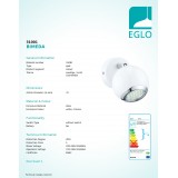 EGLO 31001 | Bimeda Eglo spot svietidlo otočné prvky 1x GU10 240lm 3000K biela, chróm