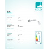 EGLO 31002 | Bimeda Eglo spot svietidlo otočné prvky 2x GU10 480lm 3000K biela, chróm