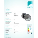 EGLO 31005 | Bimeda Eglo spot svietidlo otočné prvky 1x GU10 240lm 3000K čierna nikel, chróm