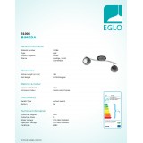 EGLO 31006 | Bimeda Eglo spot svietidlo otočné prvky 2x GU10 480lm 3000K čierna nikel, chróm