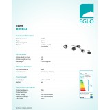 EGLO 31008 | Bimeda Eglo spot svietidlo otočné prvky 4x GU10 960lm 3000K čierna nikel, chróm