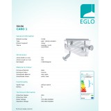EGLO 31134 | Cabo-1 Eglo stropné svietidlo štvorec otočné prvky 4x GU10 960lm 3000K