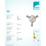 EGLO 31413 | Mini-LED Eglo stenové, stropné svietidlo otočné prvky 3x GU10 720lm 3000K matný nikel, chróm