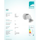 EGLO 31414 | Mini-LED Eglo stenové, stropné svietidlo otočné prvky 1x GU10 240lm 3000K biela, chróm
