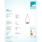 EGLO 31997 | Palozza-1 Eglo stolové svietidlo 33,5cm prepínač na vedení 1x LED 1200lm 3000K chróm, biela