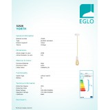 EGLO 32528 | Yorth Eglo visiace svietidlo 1x E27 biela