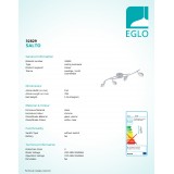EGLO 32829 | Salto Eglo stropné svietidlo otočné prvky 4x LED 2560lm + 1x LED 180lm 3000K chróm, biela, priesvitná