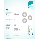 EGLO 32882 | EGLO-Connect-Fueva Eglo zabudovateľné múdre osvetlenie LED panel kruhový regulovateľná intenzita svetla, nastaviteľná farebná teplota, meniace farbu, na diaľkové ovládanie Ø85mm 3x LED 1080lm 2700 <-> 6500K matný nikel, biela
