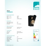 EGLO 39144 | Tomares Eglo spot svietidlo regulovateľná intenzita svetla, otočné prvky 1x LED 480lm 3000K čierna, mosadz