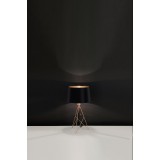 EGLO 39178 | Camporale Eglo stolové svietidlo 56cm prepínač na ťah 1x E27 mosadz, čierna