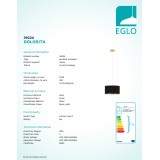 EGLO 39224 | Dolorita Eglo visiace svietidlo kruhový 3x E27 mosadz, čierna, zlatý