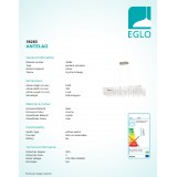 EGLO 39283 | Antelao Eglo visiace svietidlo regulovateľná intenzita svetla 1x LED 5100lm 4000K chróm, priesvitná