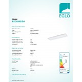 EGLO 39466 | Escondida Eglo stropné svietidlo tehla diaľkový ovládač regulovateľná intenzita svetla, nastaviteľná farebná teplota 1x LED 4900lm 2700 <-> 6500K biela