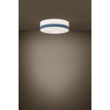 EGLO 39553 | Spaltini Eglo stropné svietidlo kruhový 3x E27 saténový nike, biela, modrá