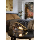 EGLO 43685 | Tarbes Eglo stolové svietidlo 26,5cm prepínač na vedení 1x E27 zlaté,matné, čierna