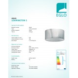 EGLO 49161 | Leamington-1 Eglo stropné svietidlo kruhový 1x E27 matný nikel, chróm, priesvitná
