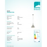 EGLO 49178 | Easington Eglo visiace svietidlo 1x E27 chróm