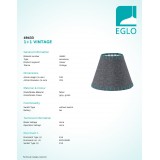 EGLO 49433 | Vintage-1+1 Eglo clona tienidlo E14 sivé, zelená