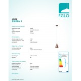EGLO 49492 | Priddy Eglo visiace svietidlo 1x E27 starožitná červená meď, biela