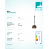 EGLO 49734 | Coldingham Eglo visiace svietidlo 1x E27 hrdzavo hnedé
