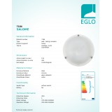 EGLO 7184 | Salome Eglo stenové, stropné svietidlo kruhový 2x E27 chróm, alabaster