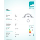 EGLO 75241 | Oderzo-1 Eglo stenové, stropné svietidlo otočné prvky 3x LED 1080lm 3000K