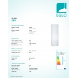EGLO 81828 | Geo Eglo stolové svietidlo 35cm prepínač na vedení 1x E27 matný opál
