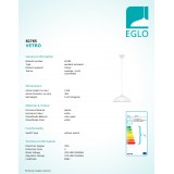 EGLO 82785 | Vetro Eglo visiace svietidlo 1x E27 biela, saténový