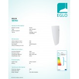 EGLO 83119 | Nemo Eglo stenové svietidlo 1x E27 matný nikel, biela, matný opál