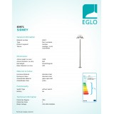 EGLO 83971 | Sidney Eglo stojaté svietidlo 200cm 3x E27 IP44 zušľachtená oceľ, nehrdzavejúca oceľ, saténový