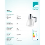 EGLO 85832 | Sticker Eglo osvetleni zrkadla svietidlo 1x E14 chróm, biela