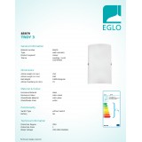 EGLO 85979 | Troy3 Eglo stenové svietidlo 1x E14 matný nikel, biela, saténový