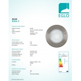 EGLO 86189 | Riga3 Eglo zabudovateľné svietidlo Ø170mm 1x E27 IP67 IK09 zušľachtená oceľ, nehrdzavejúca oceľ, opál