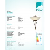 EGLO 86715 | Mestre Eglo stenové svietidlo 1x E27 antické hnedé, zlatý, šampanské