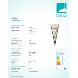 EGLO 87793 | Pascal1 Eglo stenové svietidlo 1x E14 antické hnedé, béž
