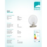 EGLO 88264 | NewAge Eglo stolové svietidlo 36cm prepínač na vedení 1x 2GX13 / T5 matný nikel