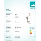 EGLO 88473 | Dakar1 Eglo spot svietidlo otočné prvky 2x E14 matný nikel, biela